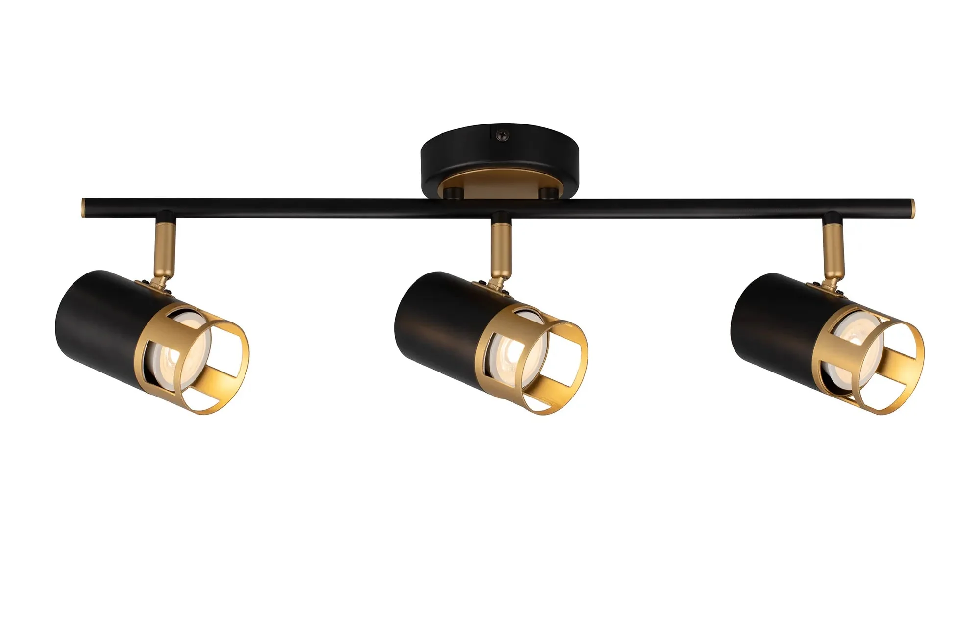 Almera 2/3/4Lt Bar Spotlight GU10 - Painted Gold/Polished Chrome - Image 4