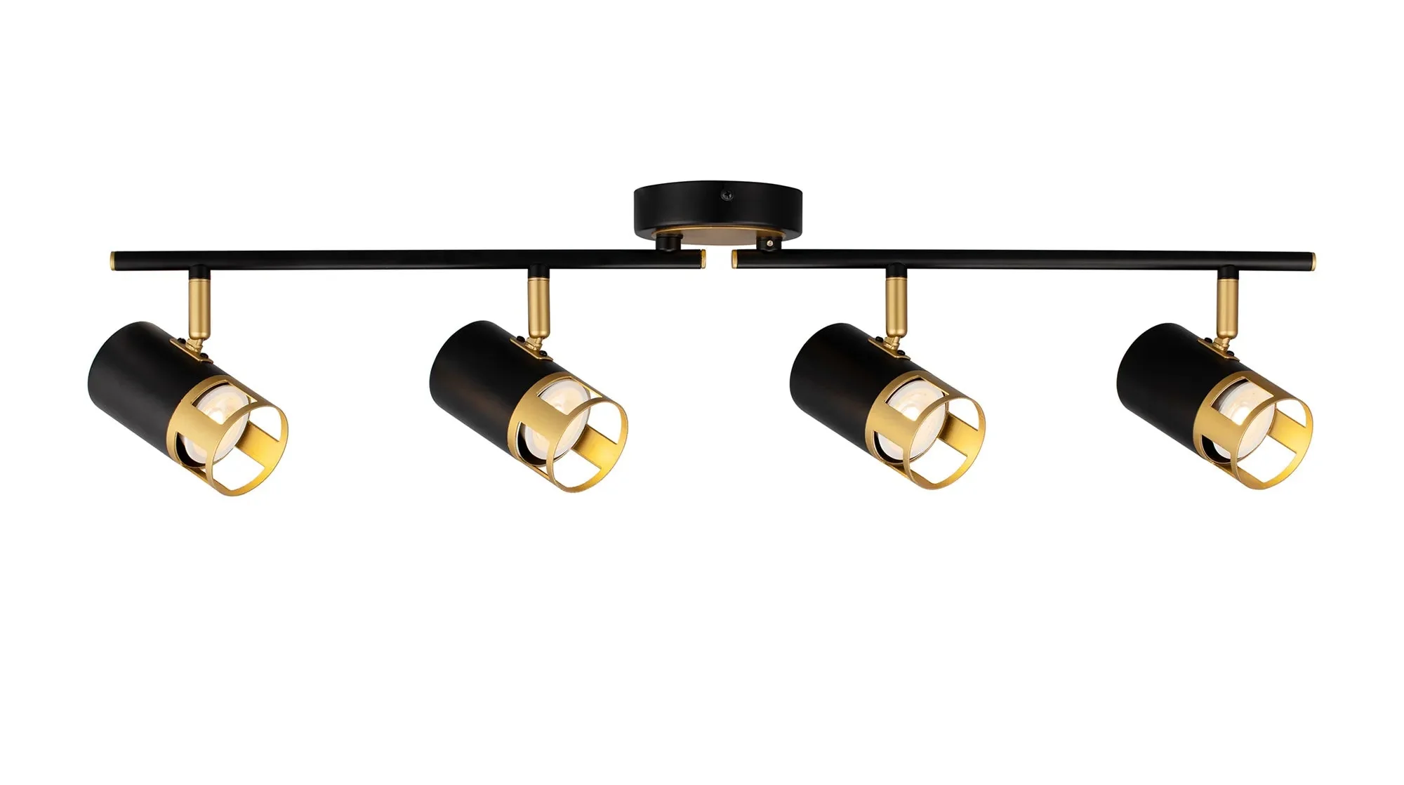 Almera 2/3/4Lt Bar Spotlight GU10 - Painted Gold/Polished Chrome - Image 7