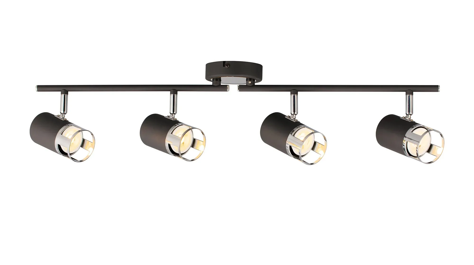 Almera 2/3/4Lt Bar Spotlight GU10 - Painted Gold/Polished Chrome - Image 8