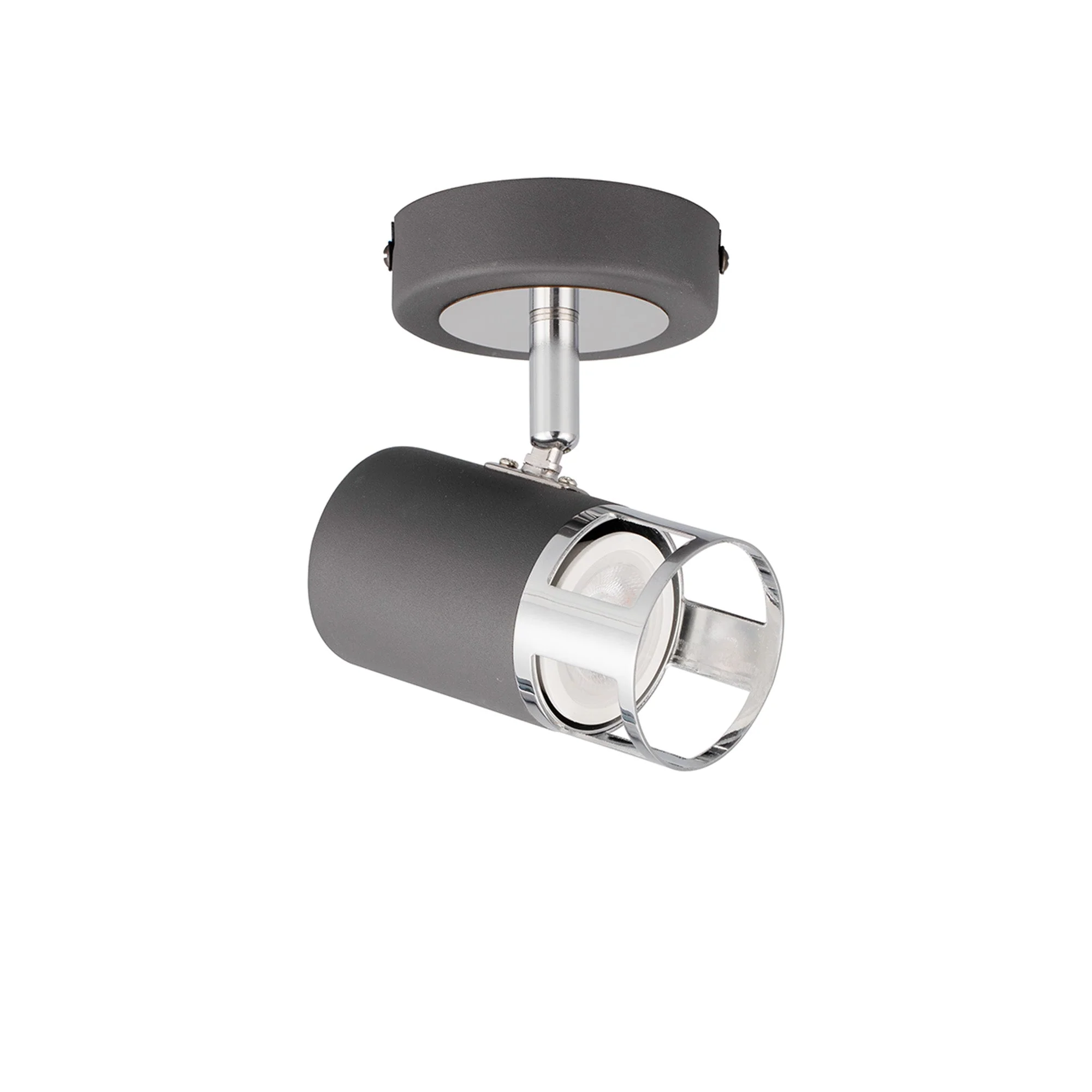Almera 1Lt Spot Light GU10 - Painted Gold/Polished Chrome - Image 2