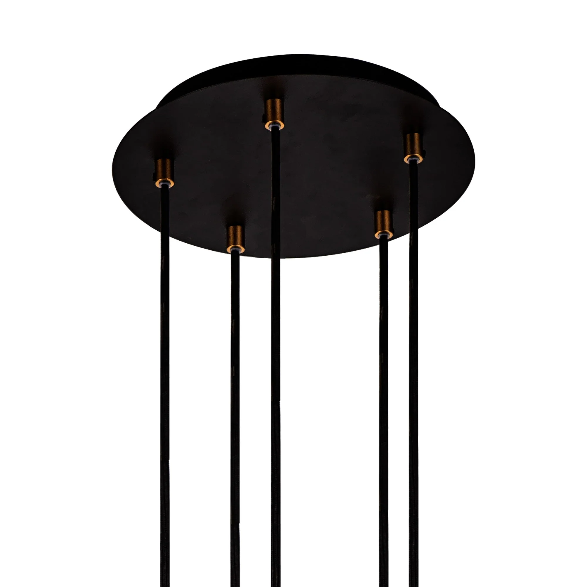 Almera 3/5Lt Round Cluster Ceiling Light GU10, Black & Painted Gold - Image 9