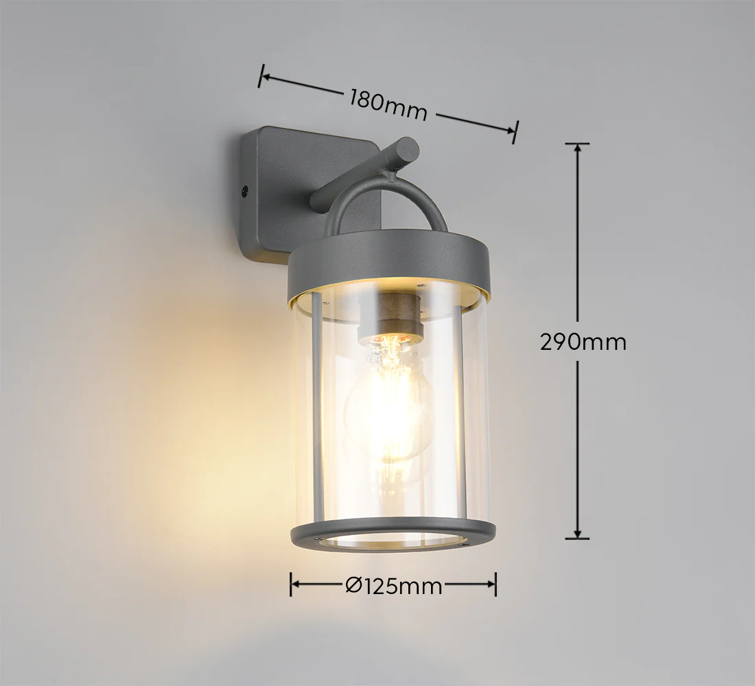 Almeria Outdoor Wall Light- Rusty/ Anthracite Finish - Image 18