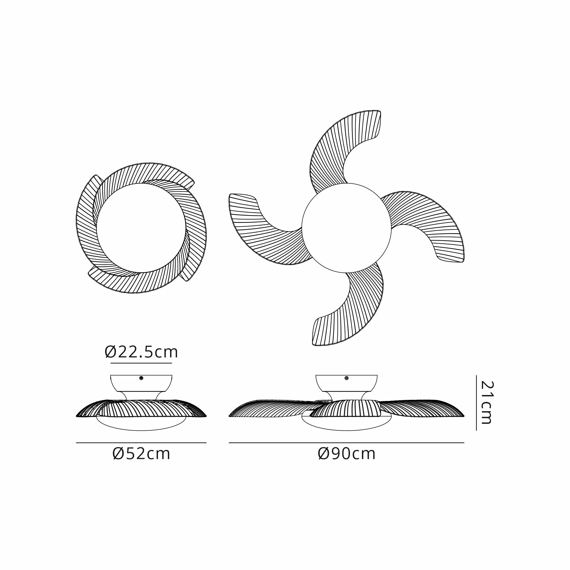 Aloha LED Fan Light W/ Remote Control - White/Wood - Image 6