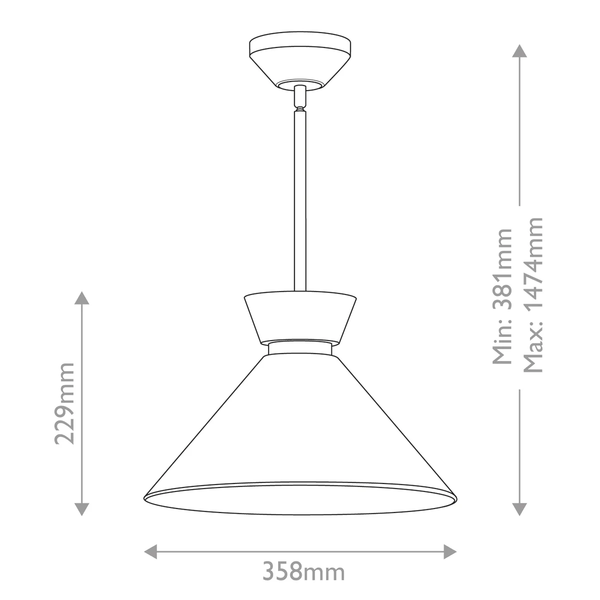 Alora Halston 1 lt Pendant E27 - Image 14