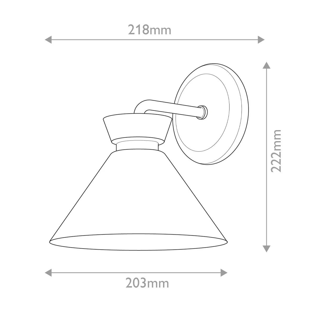 Alora Halston 1 lt Wall Light - E14 - Image 6