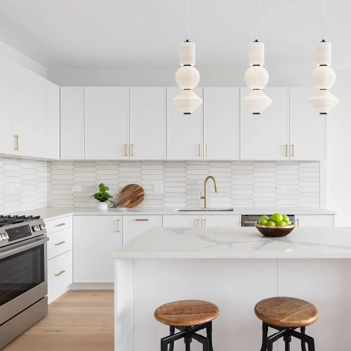 Alora Mood Bijou LED Pendant - Brushed Nickel/ Black / Aged Gold - Image 11