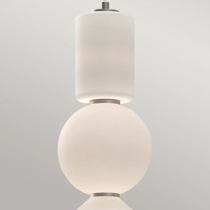 Alora Mood Bijou LED Pendant - Brushed Nickel/ Black / Aged Gold - Image 12