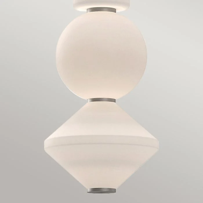 Alora Mood Bijou LED Pendant - Brushed Nickel/ Black / Aged Gold - Image 13