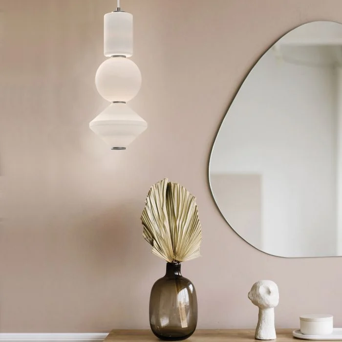 Alora Mood Bijou LED Pendant - Brushed Nickel/ Black / Aged Gold - Image 16