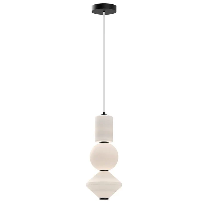 Alora Mood Bijou LED Pendant - Brushed Nickel/ Black / Aged Gold - Image 2