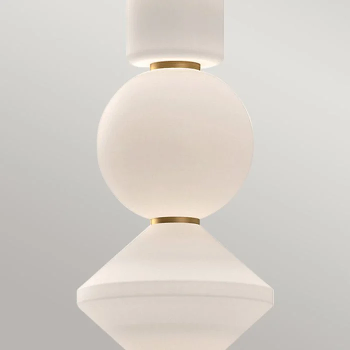Alora Mood Bijou LED Pendant - Brushed Nickel/ Black / Aged Gold - Image 5