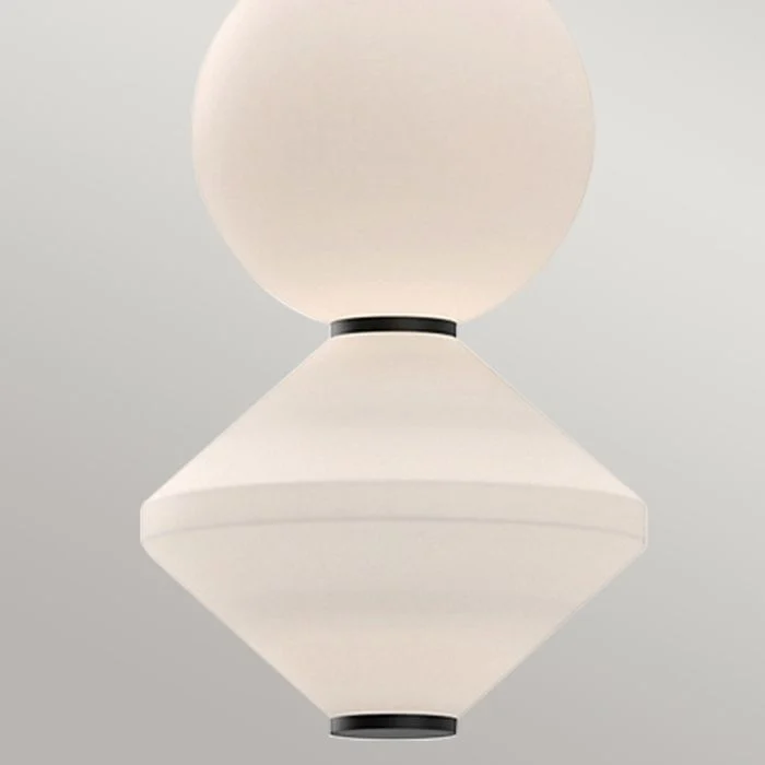 Alora Mood Bijou LED Pendant - Brushed Nickel/ Black / Aged Gold - Image 9