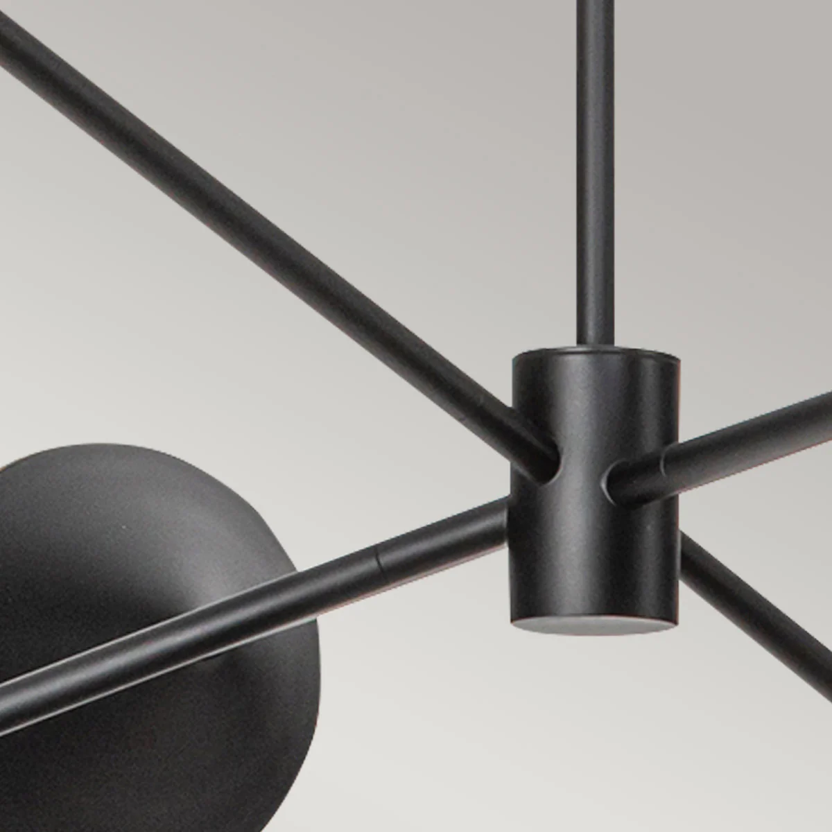 Alora Mood Daphne 5 lt Chandelier - Matte Black/ Natural - Image 6