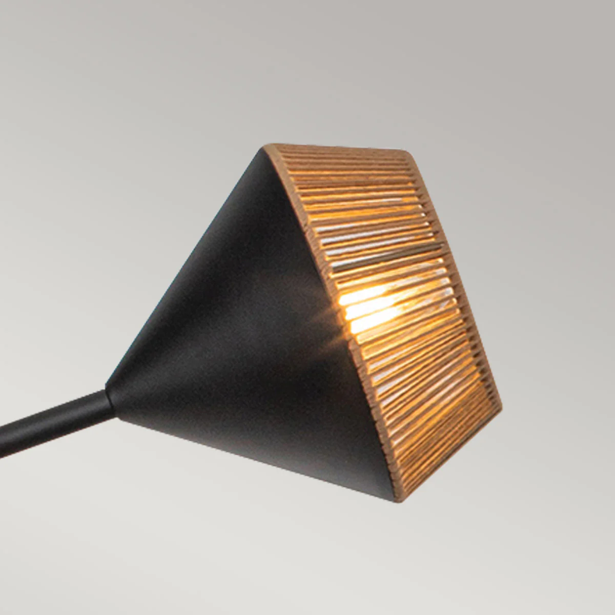 Alora Mood Daphne 5 lt Chandelier - Matte Black/ Natural - Image 7