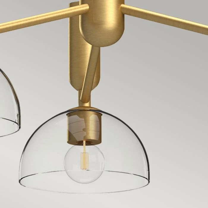 Alora Mood Jude 3 lt Chandelier - Brushed Gold/ Matte Black - Image 3