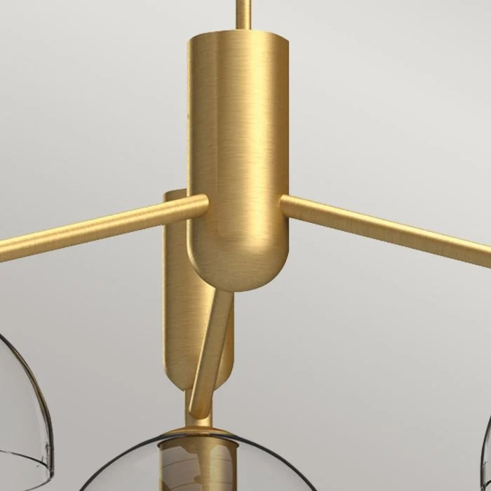 Alora Mood Jude 3 lt Chandelier - Brushed Gold/ Matte Black - Image 5