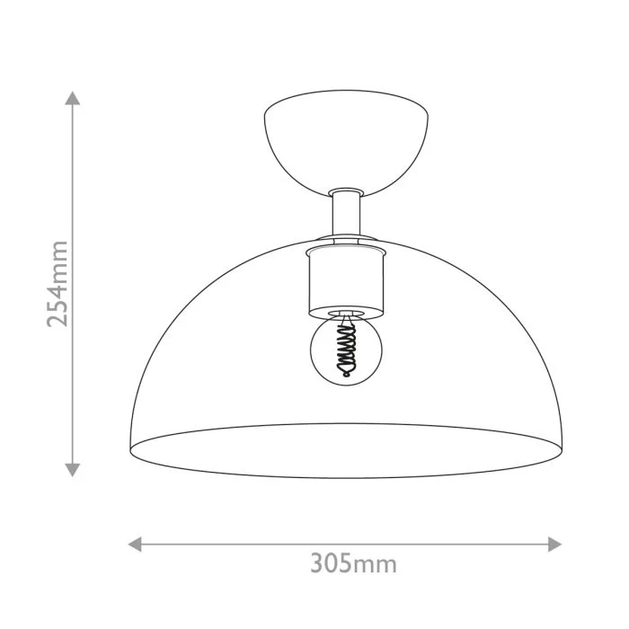Alora Mood Jude 1lt Semi Flush Light - Brushed Gold/ Matte Black - Image 3