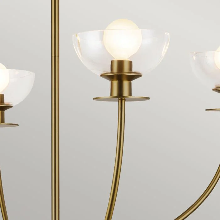Alora Mood Sylvia 4 lt Chandelier - Brushed Gold/ Matte Black - Image 3