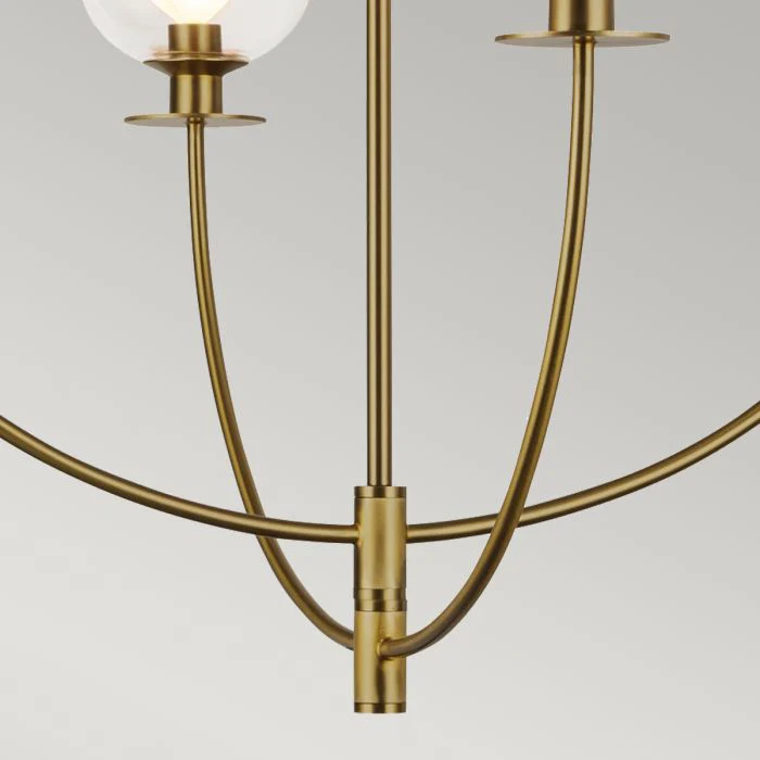 Alora Mood Sylvia 4 lt Chandelier - Brushed Gold/ Matte Black - Image 4