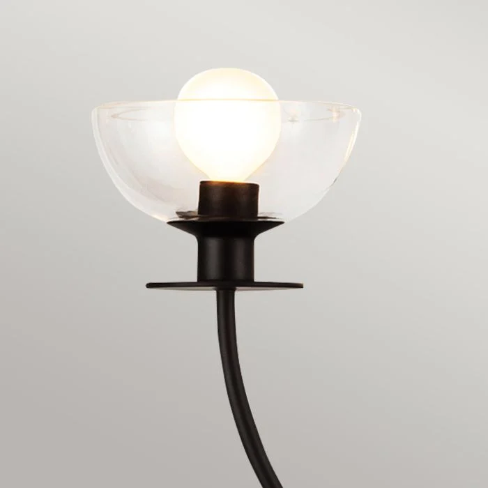 Alora Mood Sylvia 4 lt Chandelier - Brushed Gold/ Matte Black - Image 9