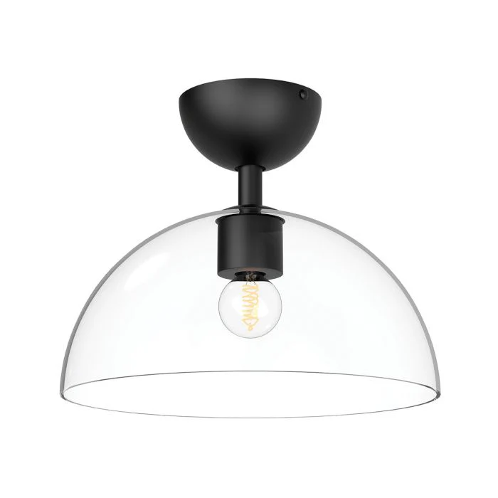 Alora Mood Jude 1lt Semi Flush Light - Brushed Gold/ Matte Black - Image 5