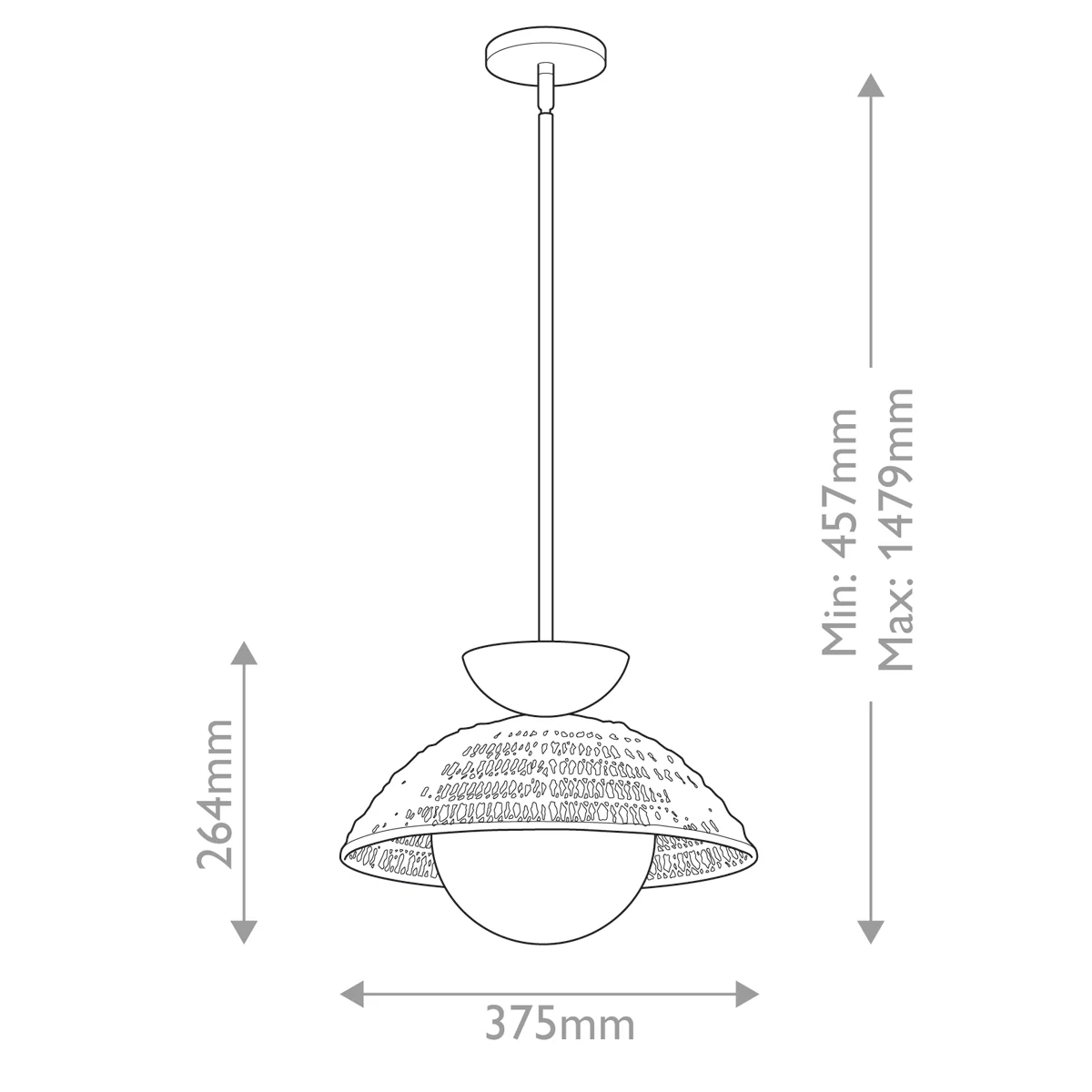 Alora Mood Perth 1 lt Pendant - E27 - Image 8