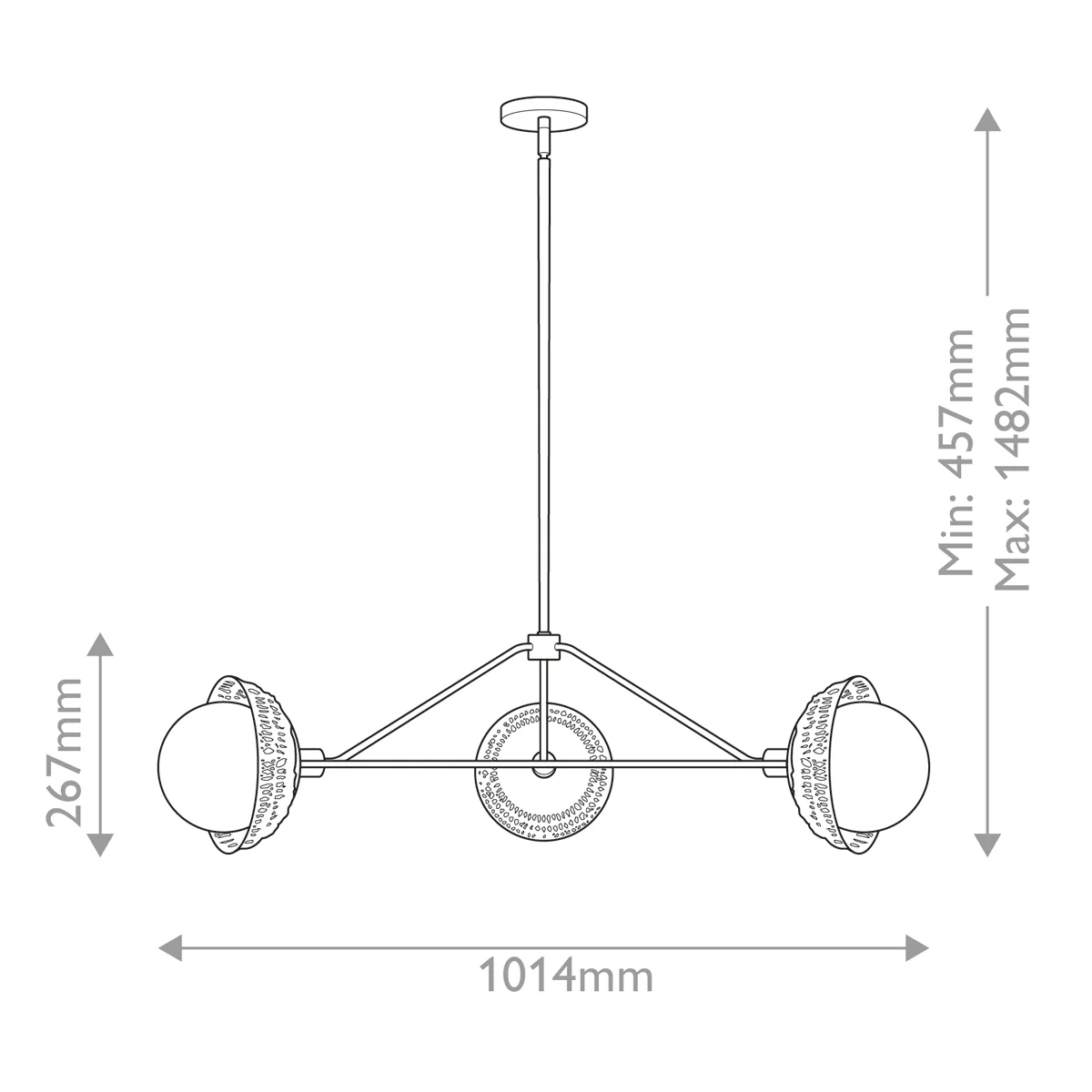 Alora Mood Perth 3lt Chandelier - E14 - Image 17