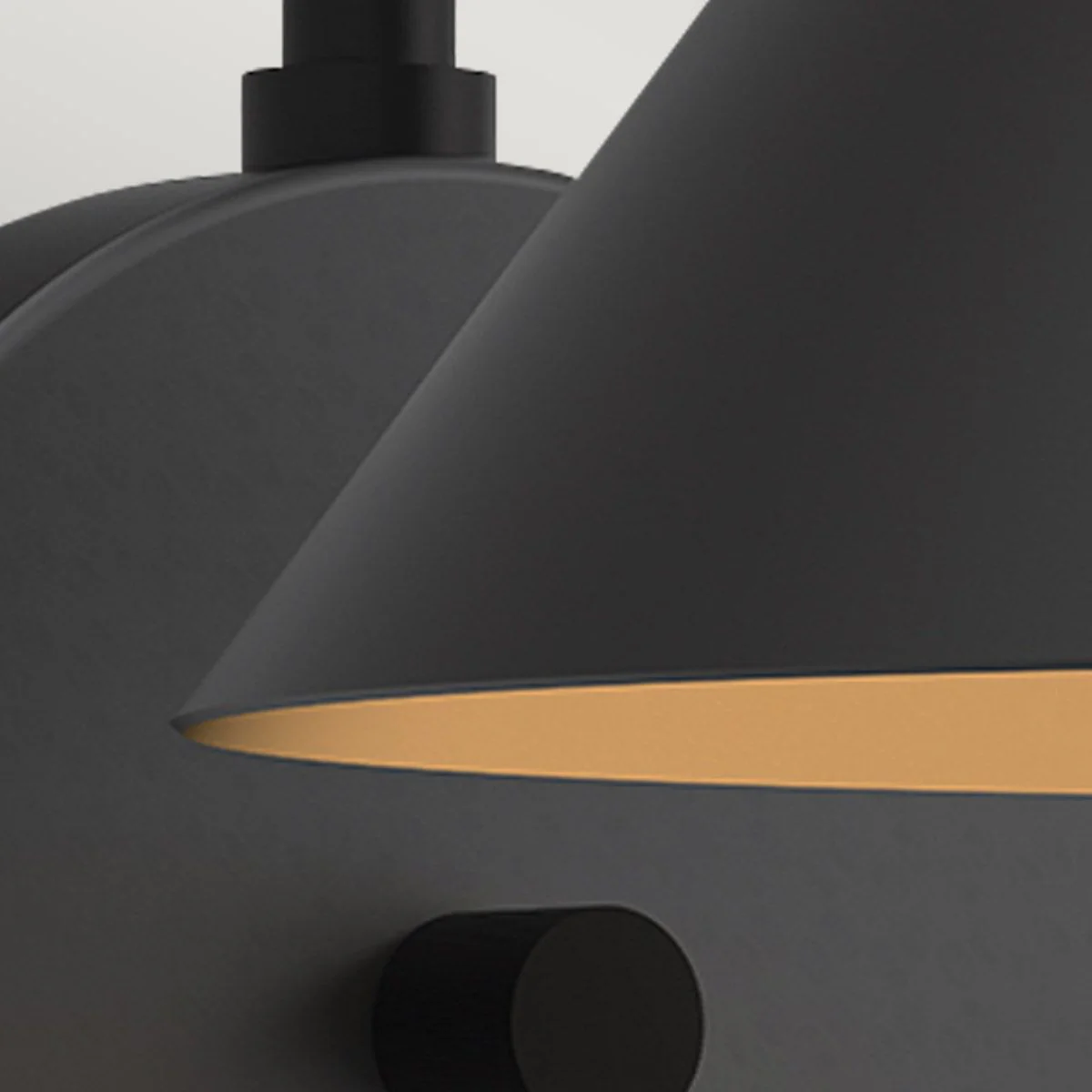 Alora Mood Remyck 1 lt Wall Light  - Brushed Gold/ Matte Black - Image 4