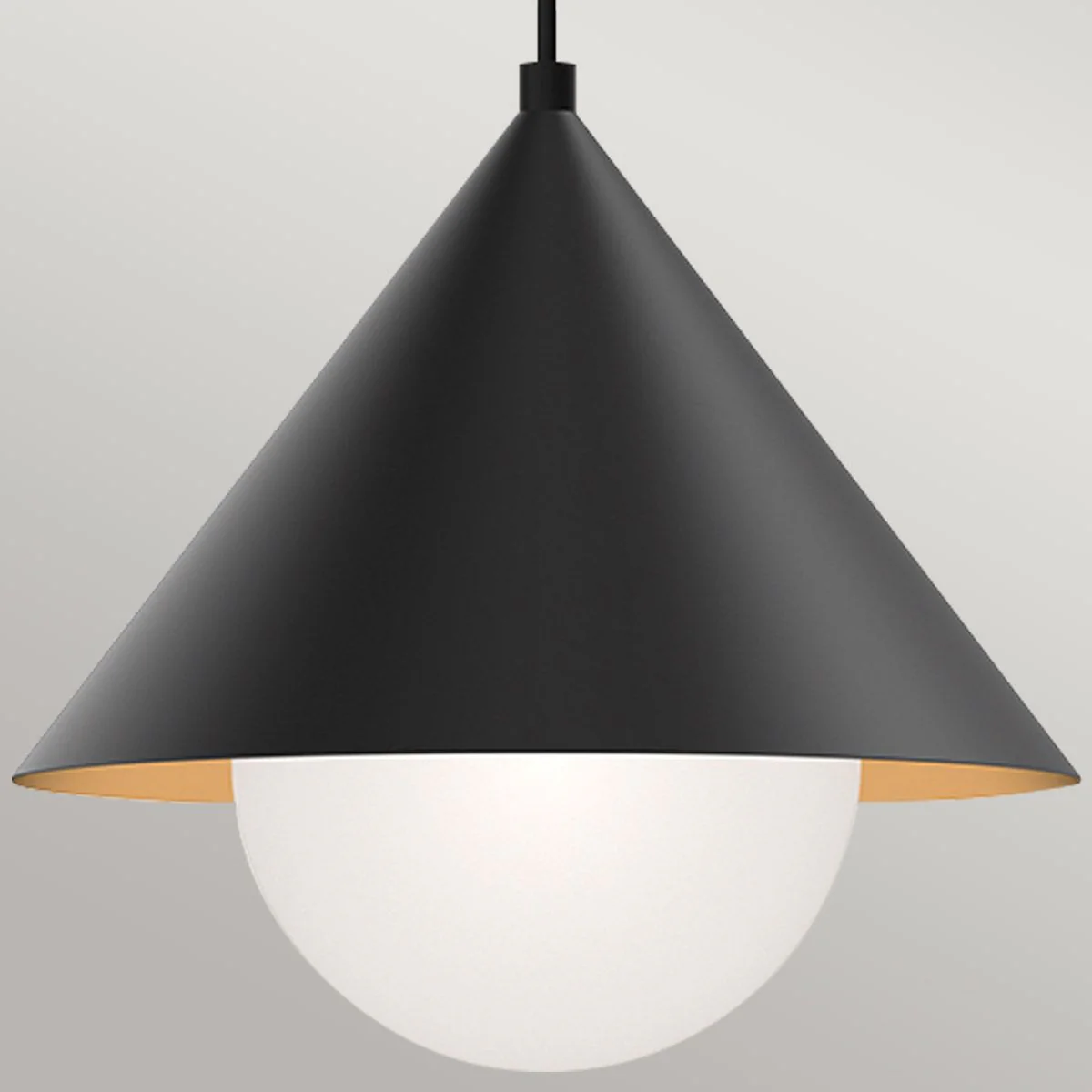 Alora Mood Remyck 1 lt Pendant - Brushed Gold/ Black - Image 3
