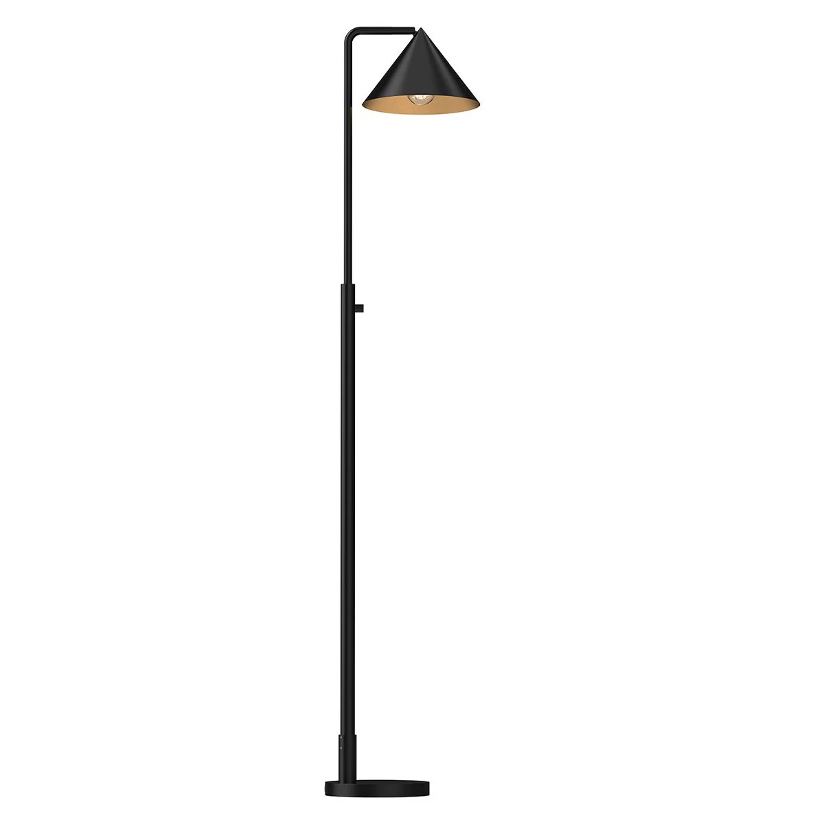 Alora Mood Remyck 1 lt Floor Lamp - Brushed Gold/ Matte Black - Image 2