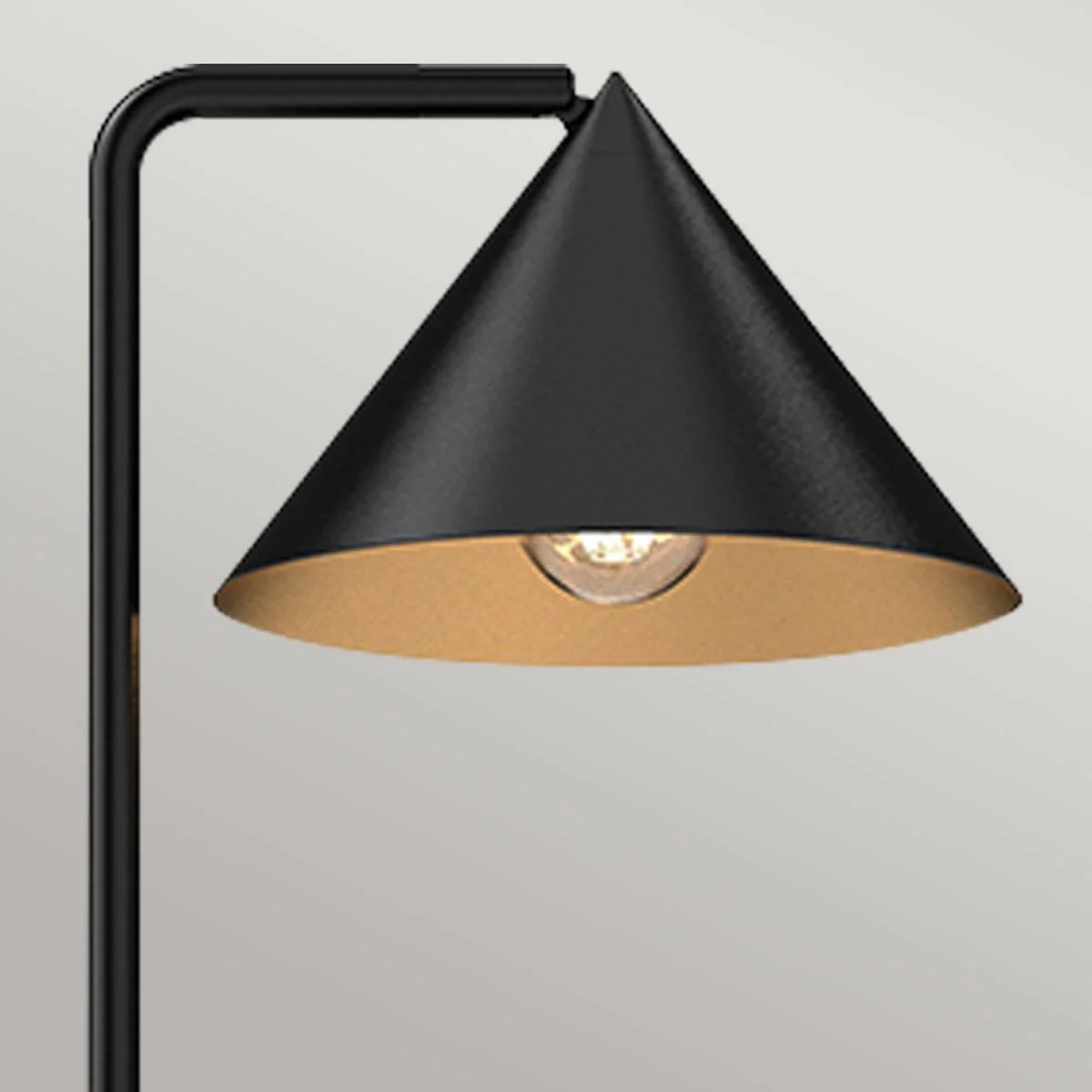 Alora Mood Remyck 1 lt Floor Lamp - Brushed Gold/ Matte Black - Image 3