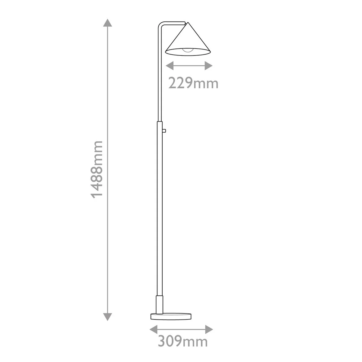 Alora Mood Remyck 1 lt Floor Lamp - Brushed Gold/ Matte Black - Image 7