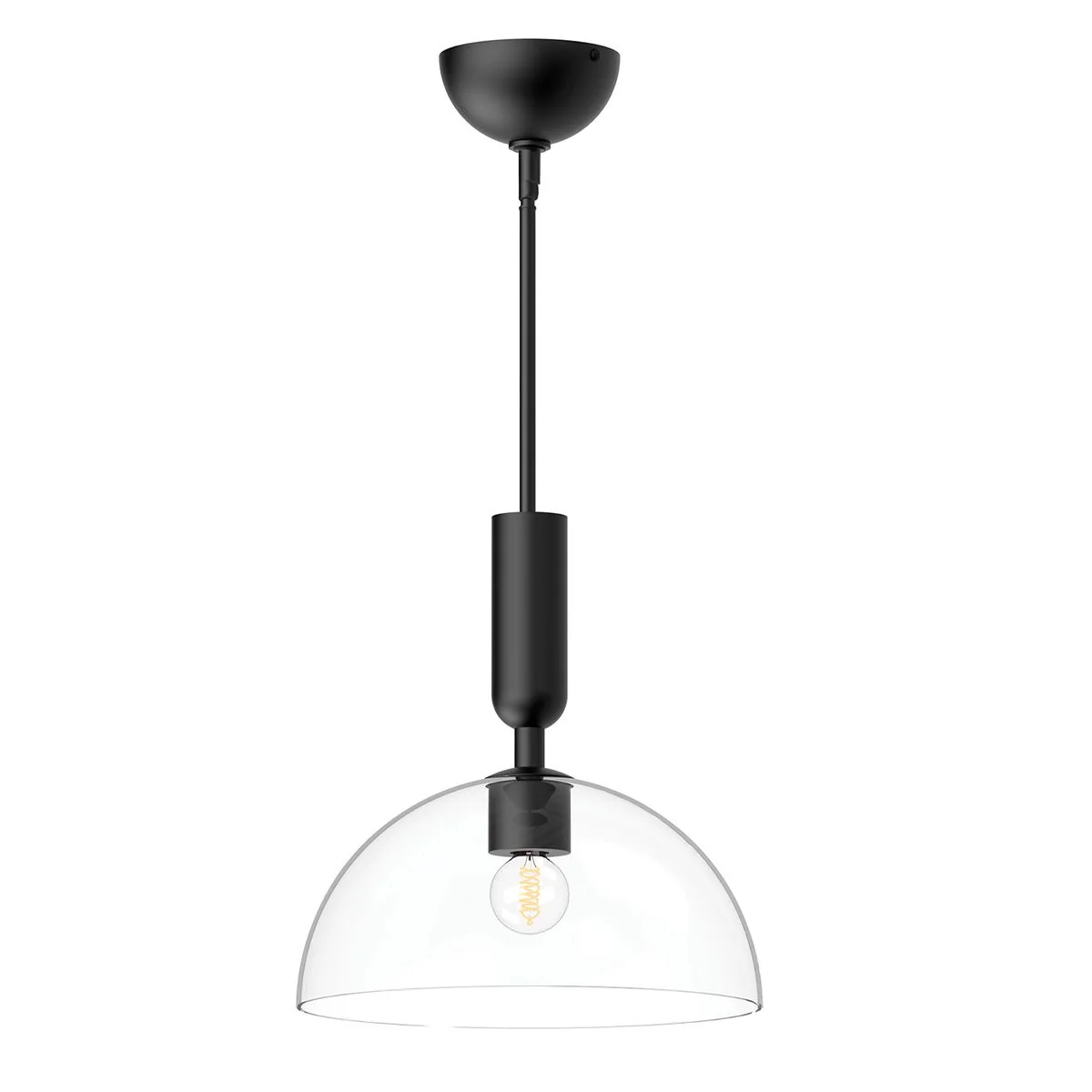 Alora Mood Jude 1 lt Pendant - Brushed Gold/ Matte Black - Image 2