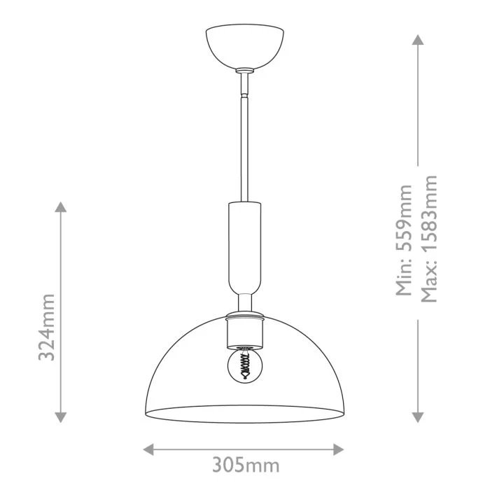Alora Mood Jude 1 lt Pendant - Brushed Gold/ Matte Black - Image 4