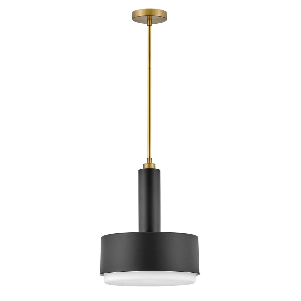 Hinkley Cedric Medium Pendant - Black/ Lacquered Brass - Image 2