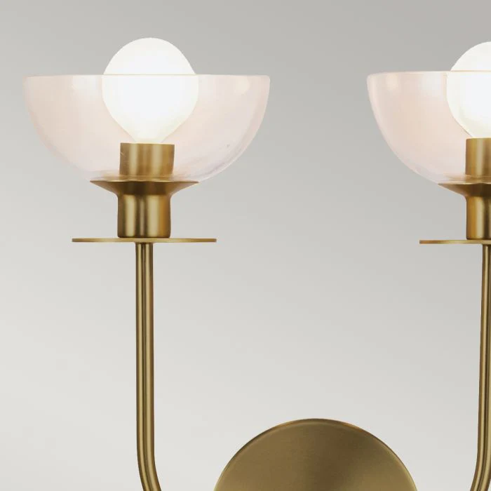 Alora Mood Sylvia 2 lt Wall Light - Brushed Gold/ Matte Black - Image 3