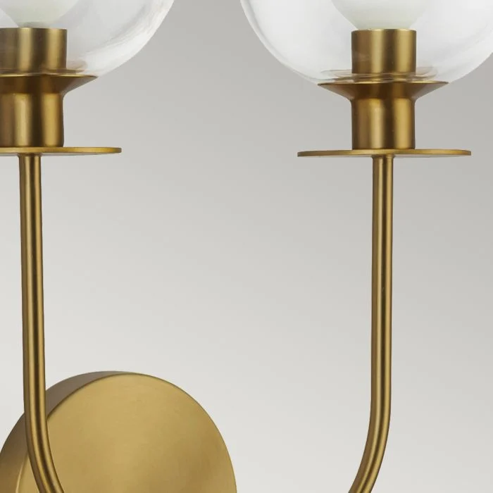Alora Mood Sylvia 2 lt Wall Light - Brushed Gold/ Matte Black - Image 4