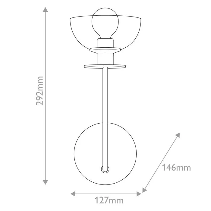 Alora Mood Sylvia 1 lt Wall Light, Matte Black - Promotional Offer - Image 5