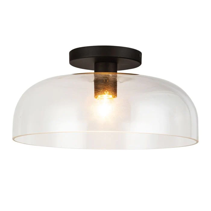 Alora Mood Sylvia 1lt Semi-Flush Light - Brushed Gold/ Matte Black - Image 2