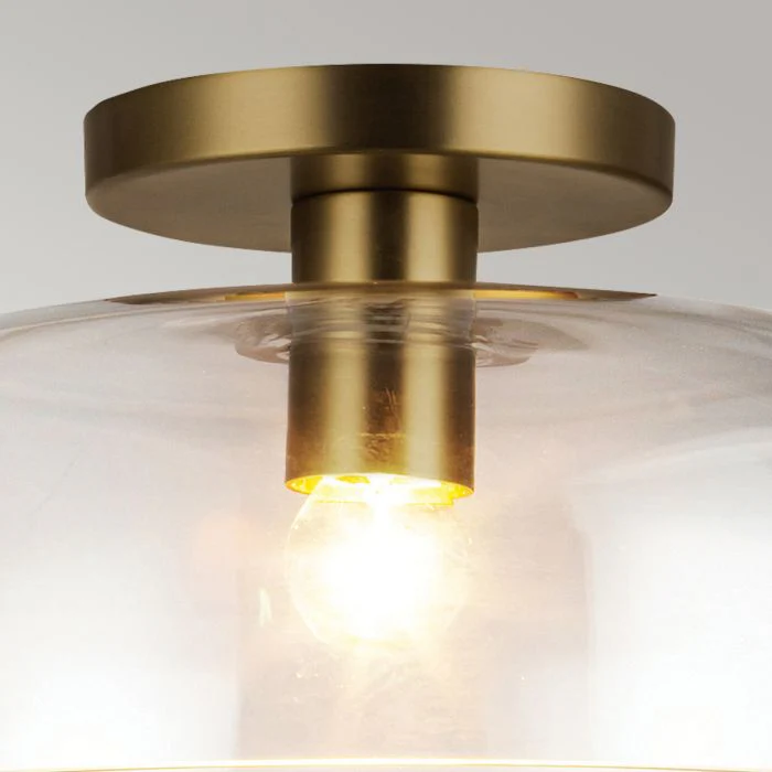 Alora Mood Sylvia 1lt Semi-Flush Light - Brushed Gold/ Matte Black - Image 3