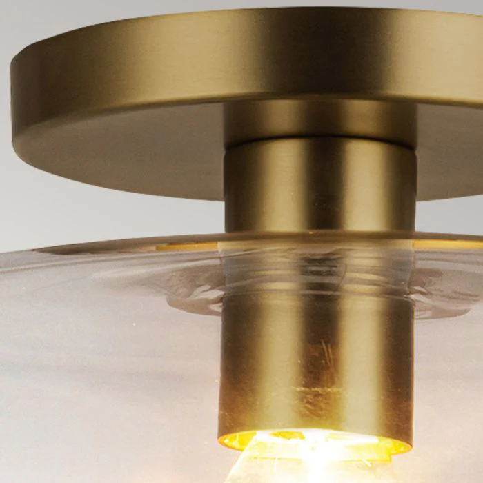 Alora Mood Sylvia 1lt Semi-Flush Light - Brushed Gold/ Matte Black - Image 5