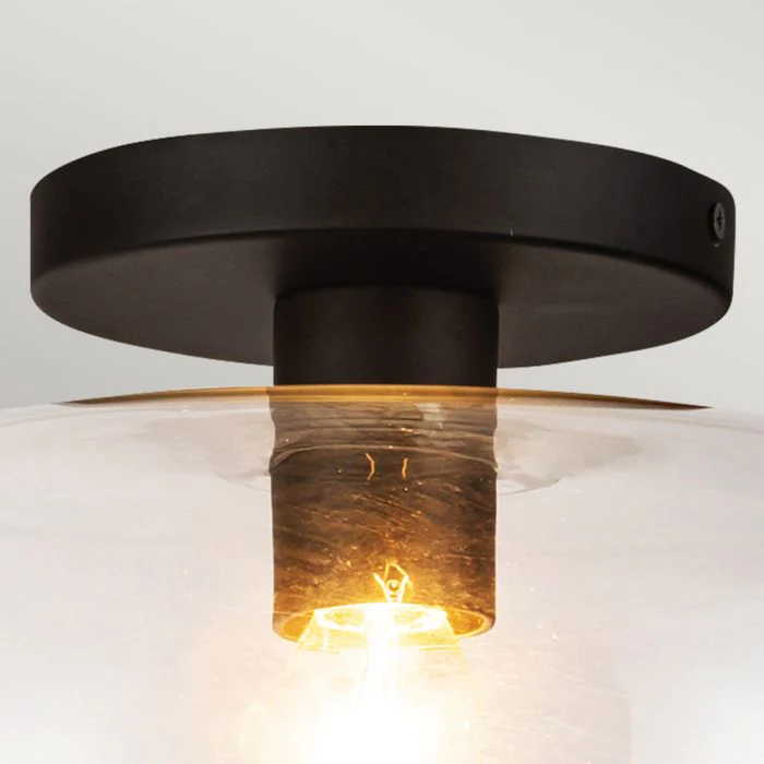 Alora Mood Sylvia 1lt Semi-Flush Light - Brushed Gold/ Matte Black - Image 8
