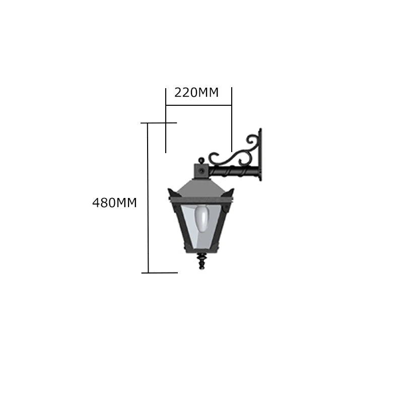 Alphington 1Lt Outdoor Wall Lamp - Cast Iron - Image 7