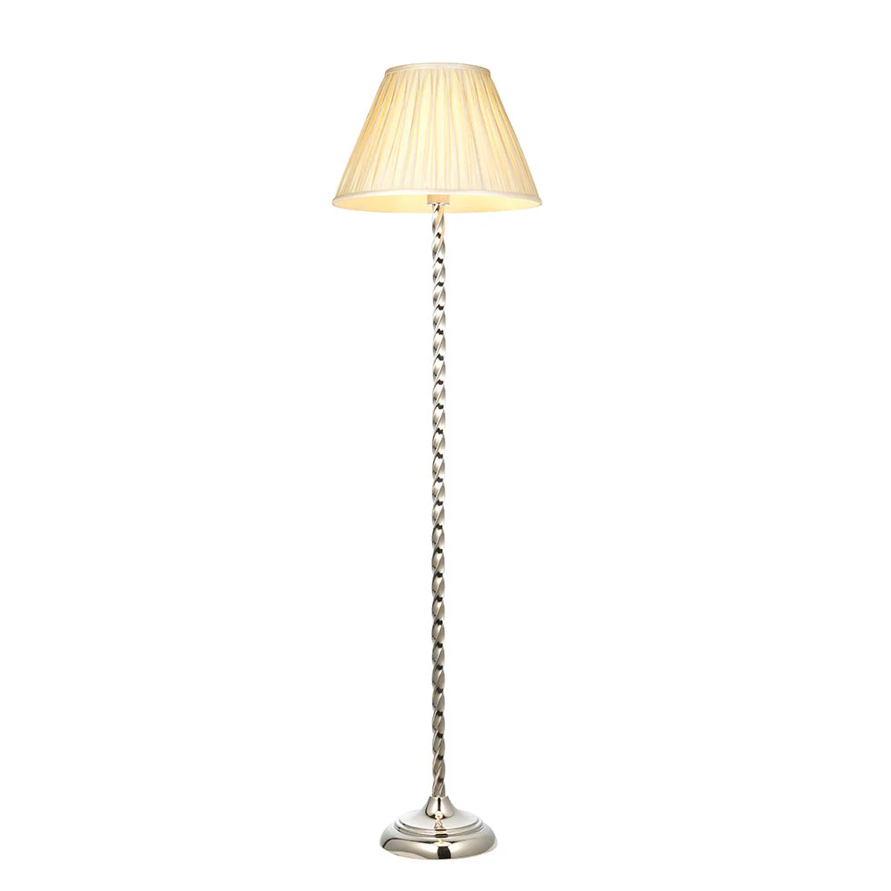 Altair & Chatsworth Floor Lamp - Polished Nickel Finish E27
