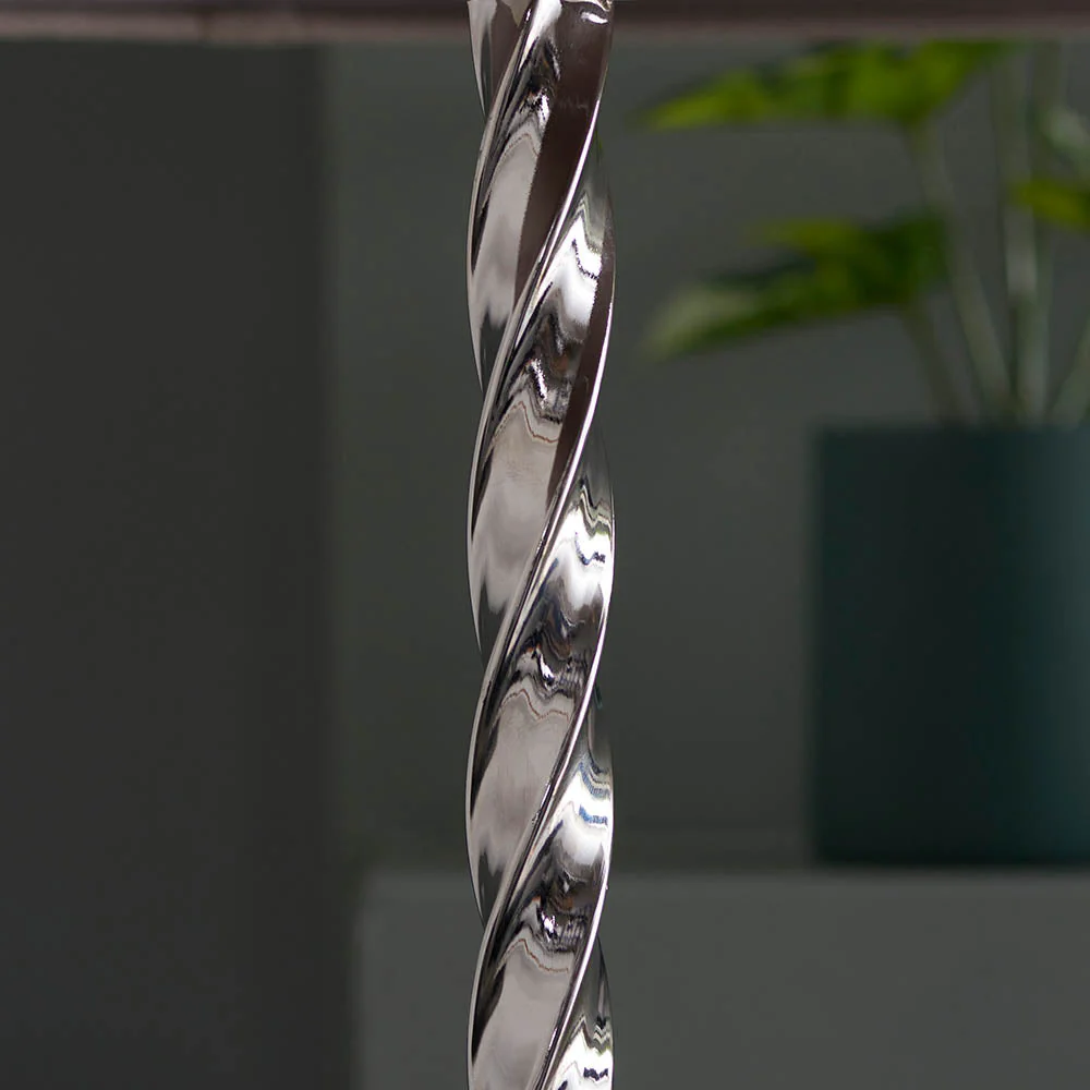 Altair & Chatsworth Floor Lamp - Polished Nickel Finish E27 - Image 4