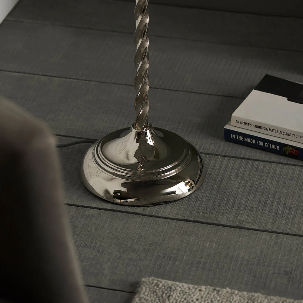 Altair & Chatsworth Floor Lamp - Polished Nickel Finish E27 - Image 5
