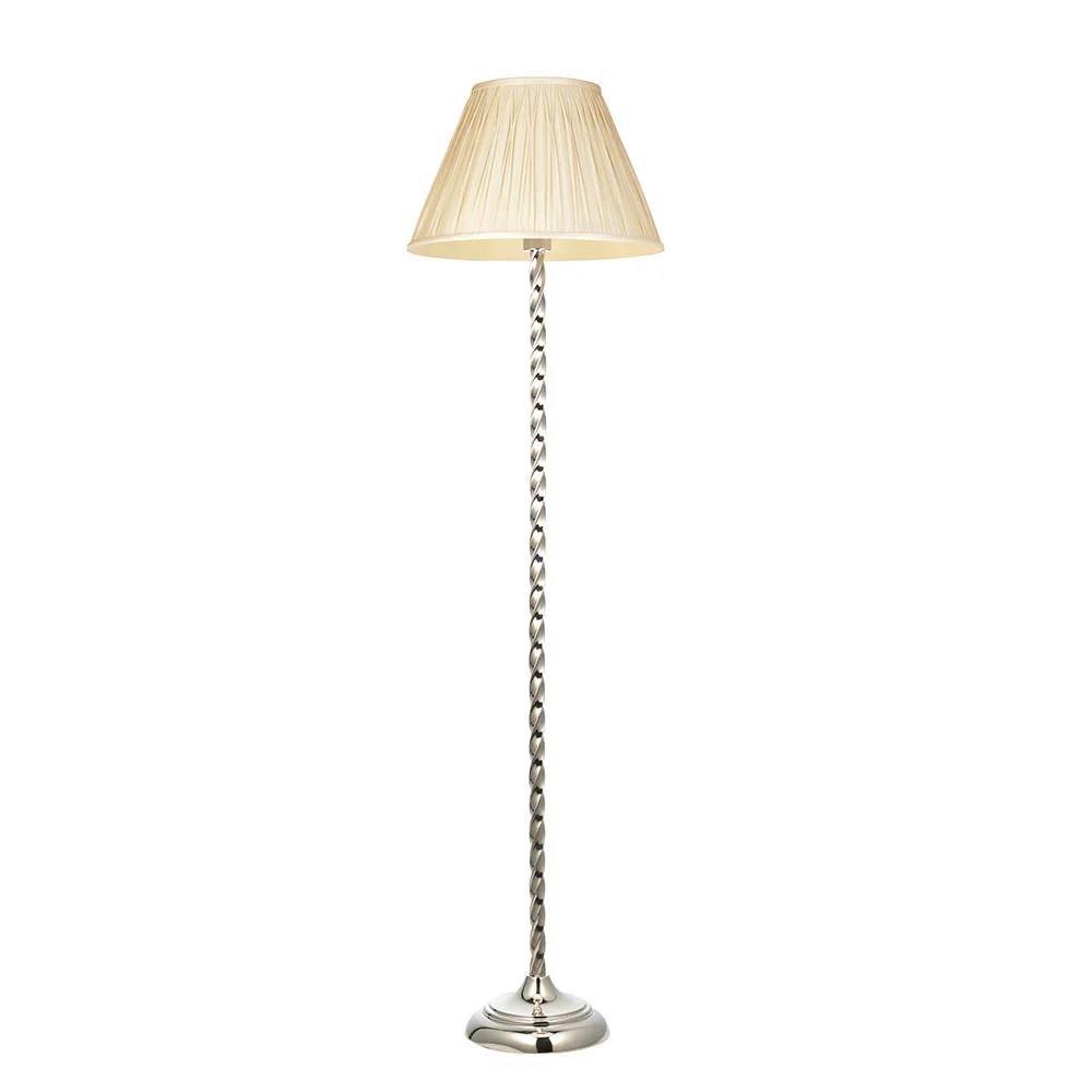 Altair & Chatsworth Floor Lamp - Polished Nickel Finish E27 - Image 9