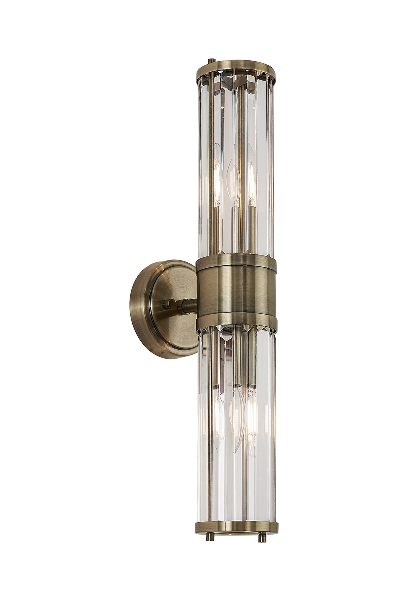 Alura 2 Light Crystal Wall Up & Down, E14, IP44, Satin Black/Clear Crystal - Image 6