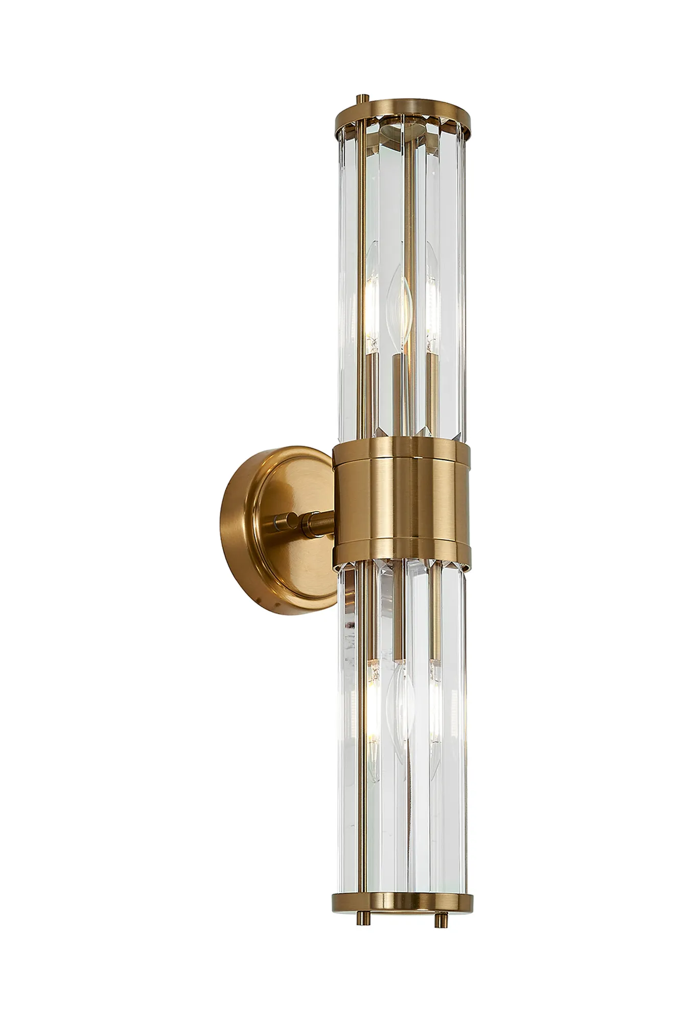 Alura 2 Light Crystal Wall Up & Down, E14, IP44, Satin Black/Clear Crystal - Image 7