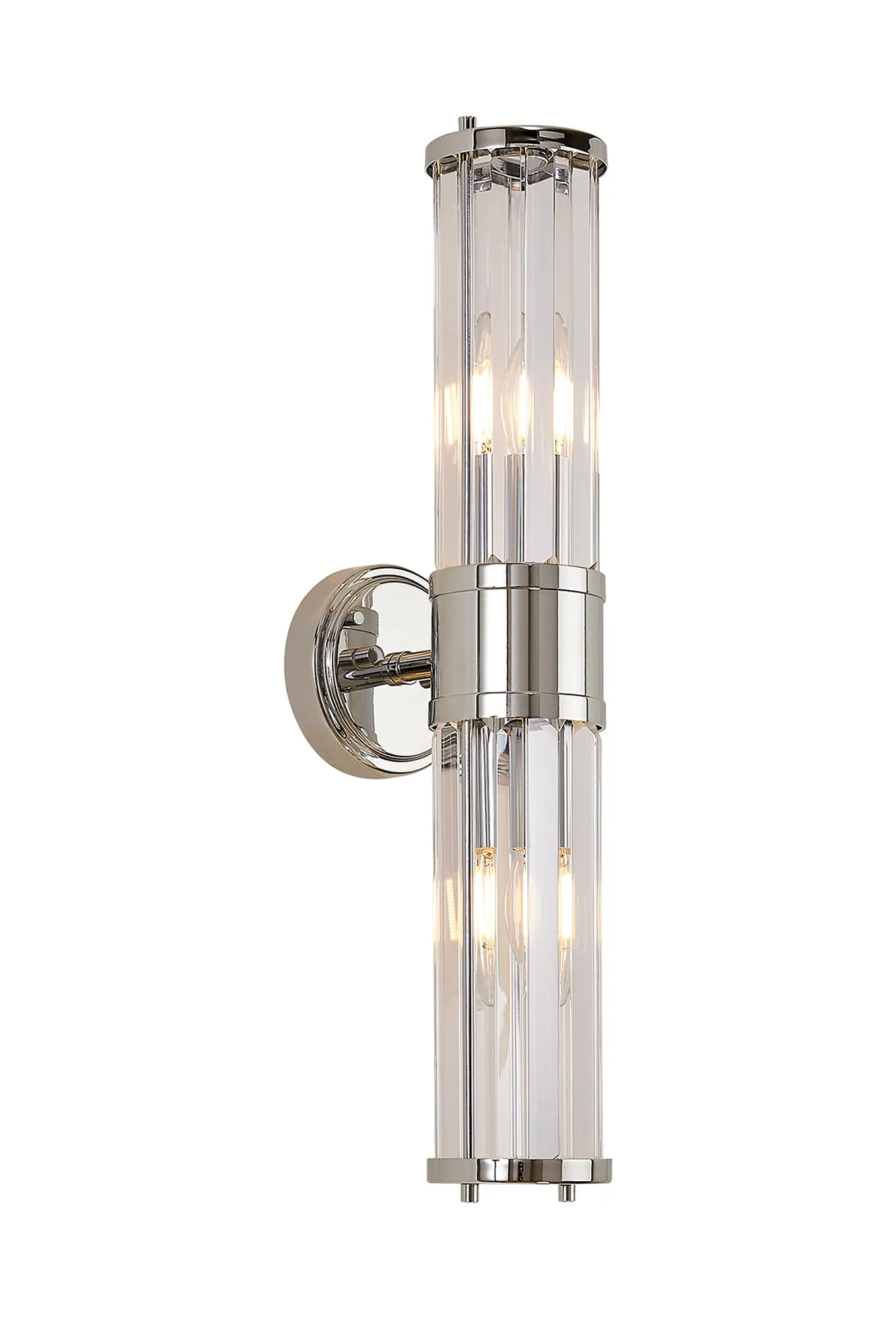 Alura 2 Light Crystal Wall Up & Down, E14, IP44, Satin Black/Clear Crystal - Image 8